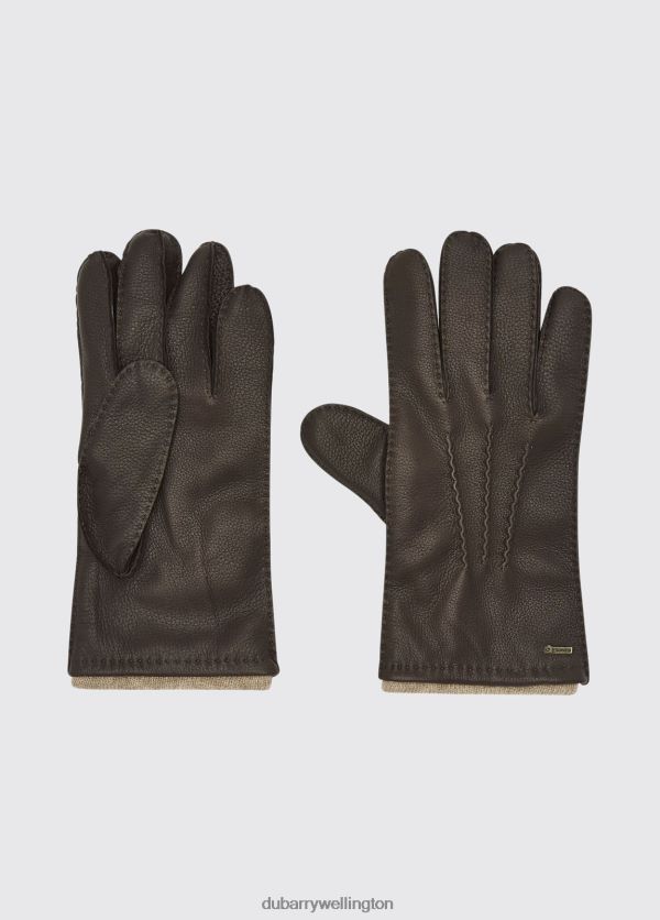 Accessories Lisryan Leather Gloves Mahogany Dubarry Men 8P68RB1046