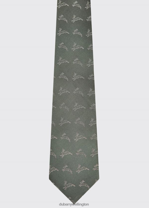Accessories Lacken Silk Tie Olive Dubarry Men 8P68RB1053