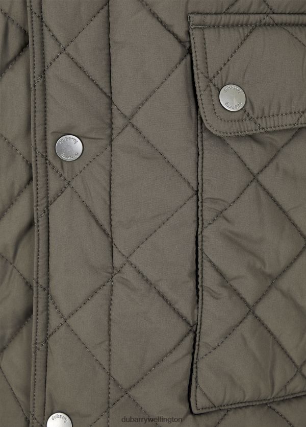 Clothing Adare Quilted Jacket Smoke Dubarry Men 8P68RB1078