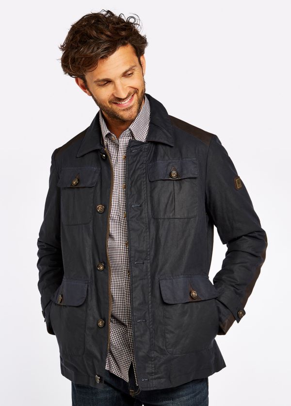Clothing Broadford Wax Jacket Navy Dubarry Men 8P68RB1104