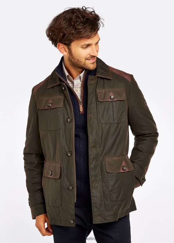 Clothing Broadford Wax Jacket Olive Dubarry Men 8P68RB1083
