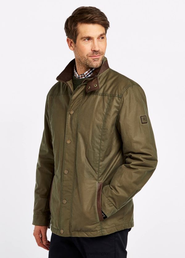 Clothing Carrickfergus Waxed Jacket Dusky Green Dubarry Men 8P68RB1082