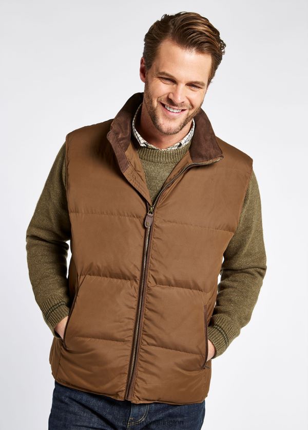 Clothing Graystown Down-filled Gilet Walnut Dubarry Men 8P68RB993
