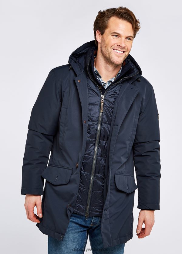 Clothing Urlingford Down Parka Jacket Navy Dubarry Men 8P68RB967