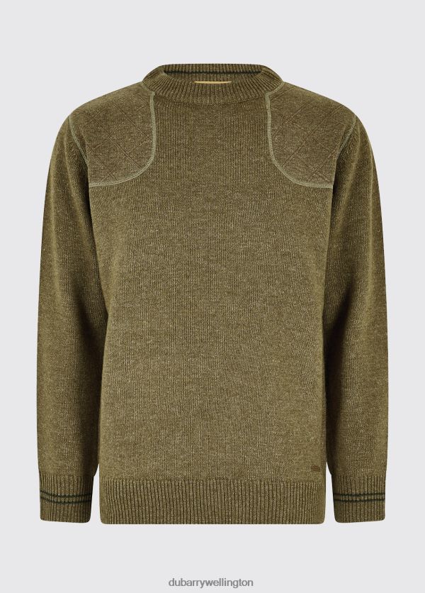 Clothing Clarinbridge Crew Neck Sweater Dusky Green Dubarry Men 8P68RB991