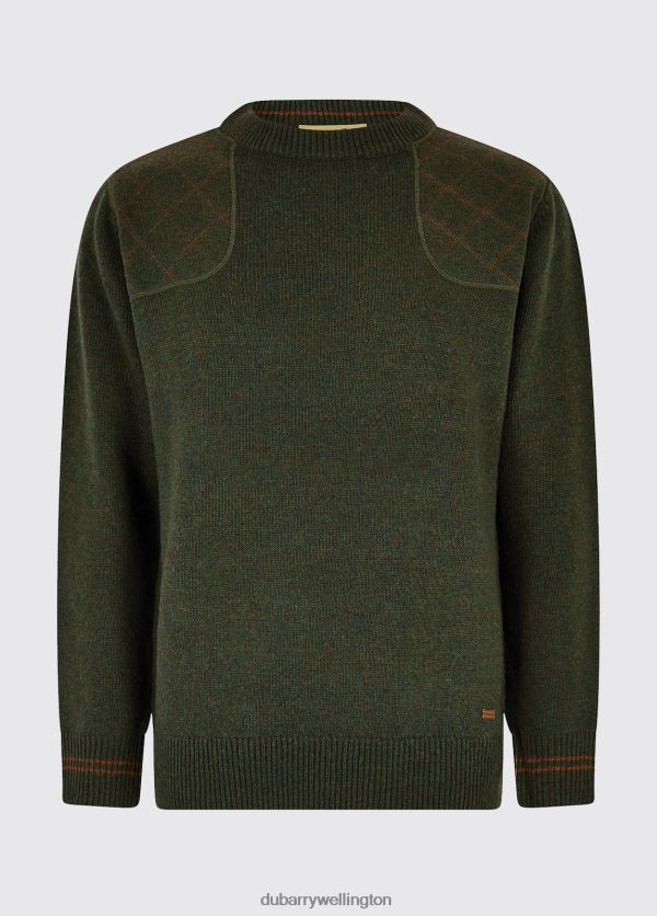 Clothing Clarinbridge Crew Neck Sweater Olive Dubarry Men 8P68RB995