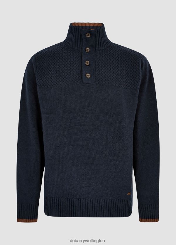 Clothing Roundwood Knitted Sweater Navy Dubarry Men 8P68RB1085