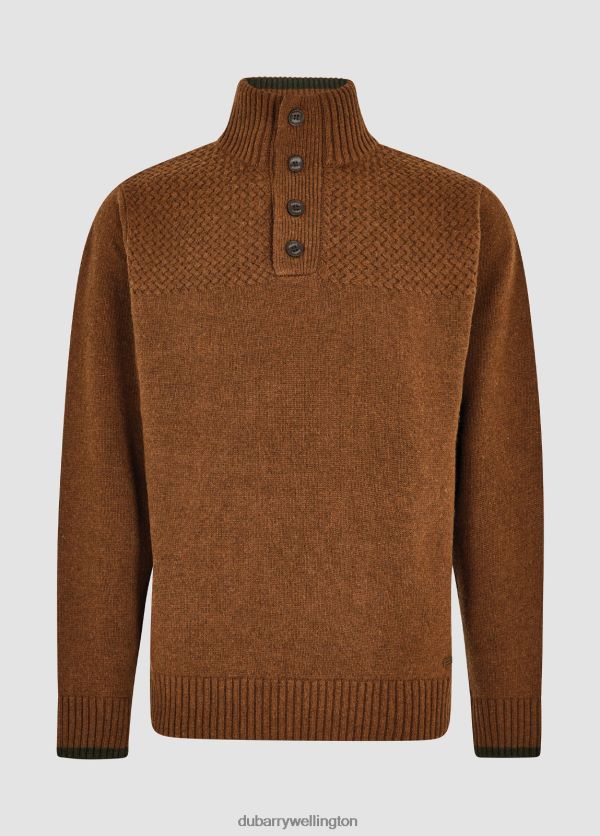 Clothing Roundwood Knitted Sweater Nutmeg Dubarry Men 8P68RB1192