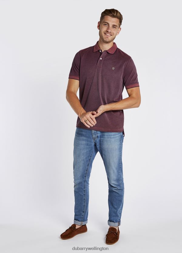 Clothing Mullaghmore Striped Polo Ruby Dubarry Men 8P68RB947