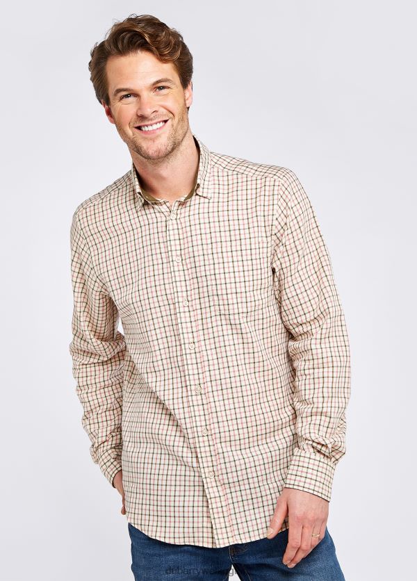Clothing Connell Tattersall Check Shirt Dusky Green Dubarry Men 8P68RB1160