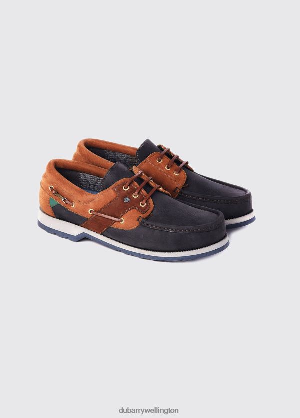 Footwear Clipper Deck Shoe Navy/Brown Dubarry Men 8P68RB856