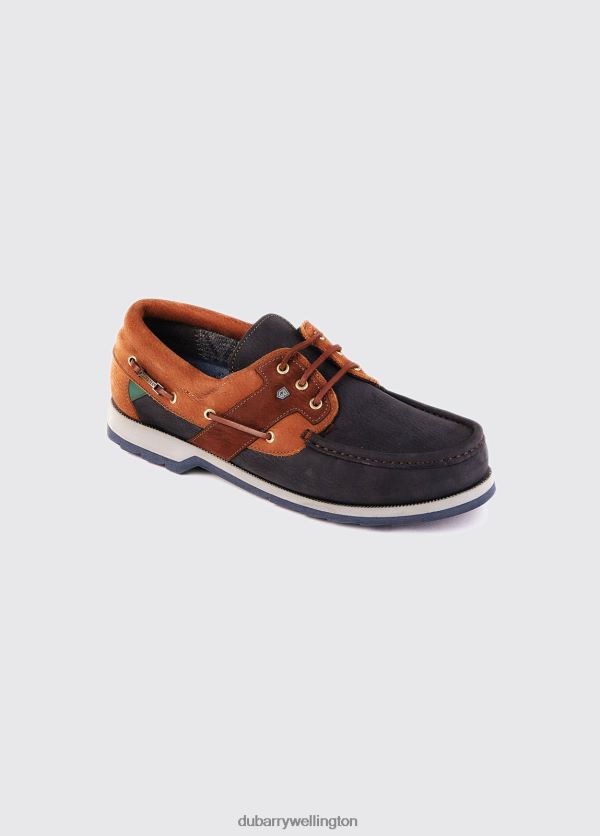 Footwear Clipper Deck Shoe Navy/Brown Dubarry Men 8P68RB856