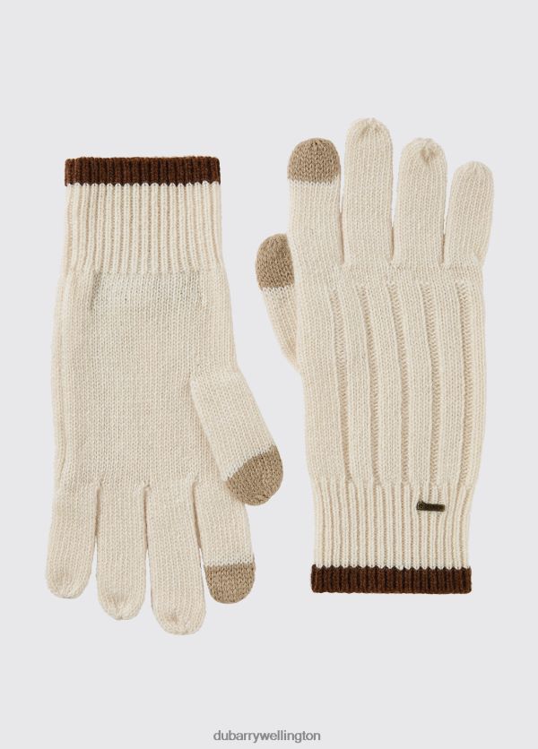 Accessories Marsh Knitted Gloves Chalk Dubarry Women 8P68RB338