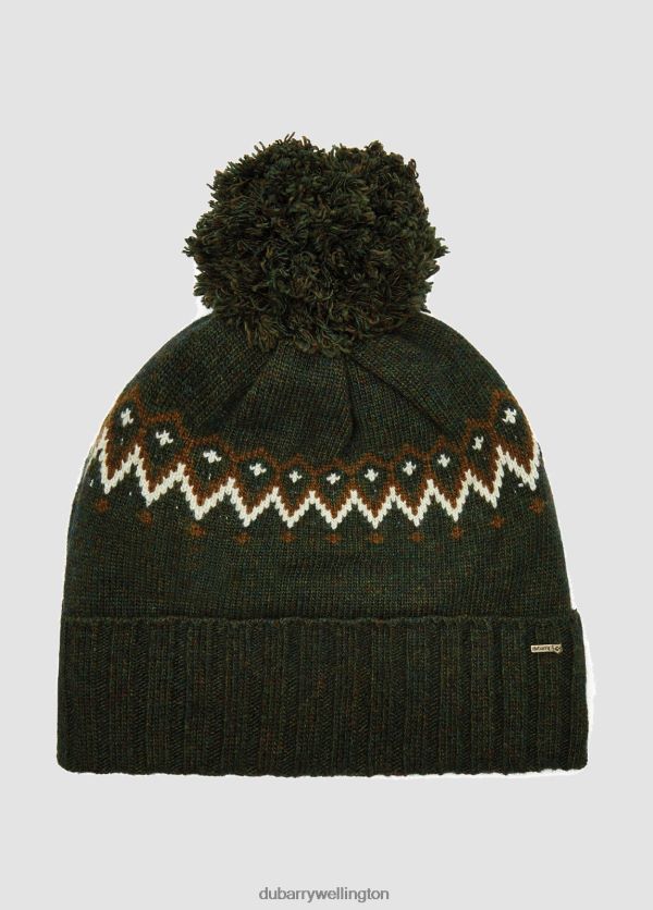 Accessories Connolly Fair Isle Hat Olive Dubarry Women 8P68RB364