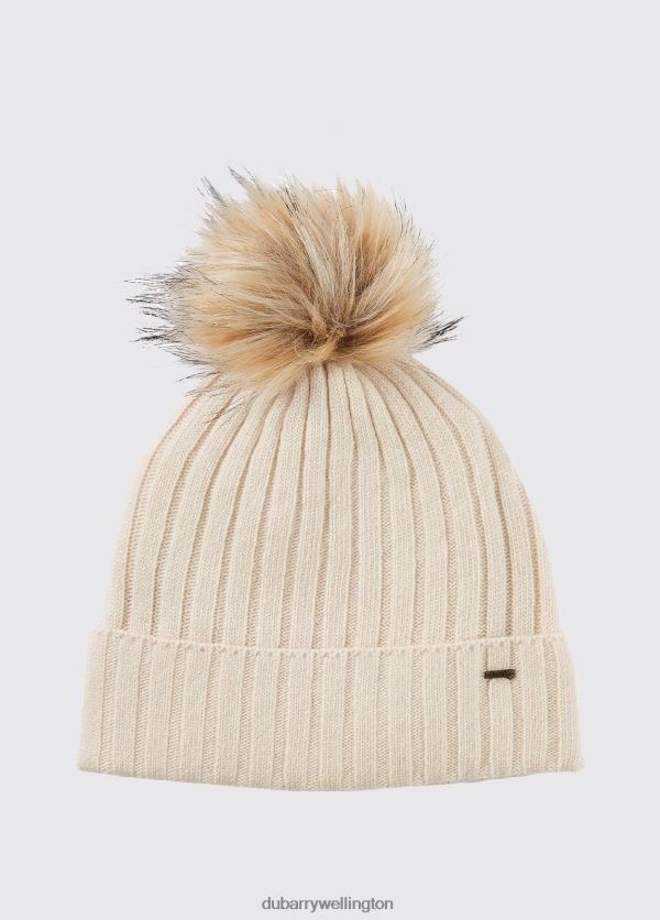 Accessories Curlew Knitted Hat with bobble Chalk Dubarry Women 8P68RB371