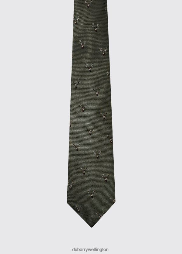 Accessories Avalon Silk Wove Tie Olive Dubarry Women 8P68RB429