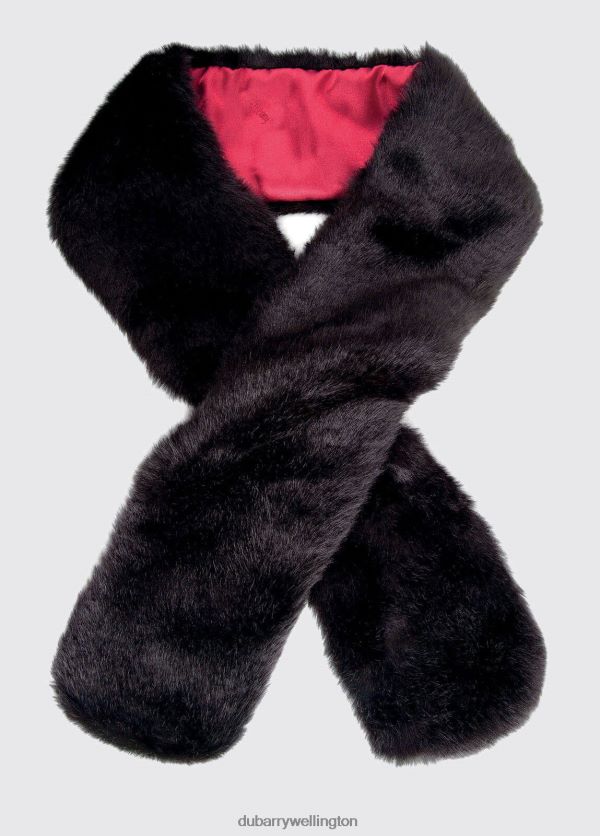 Accessories Faux Fur Scarf Black Dubarry Women 8P68RB841