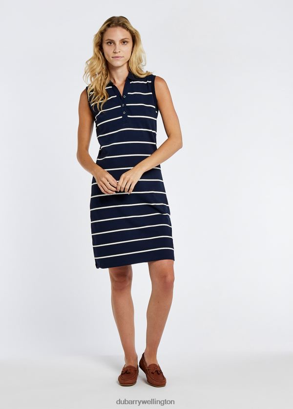 Clothing Wilford Striped Polo Dress Navy Dubarry Women 8P68RB143