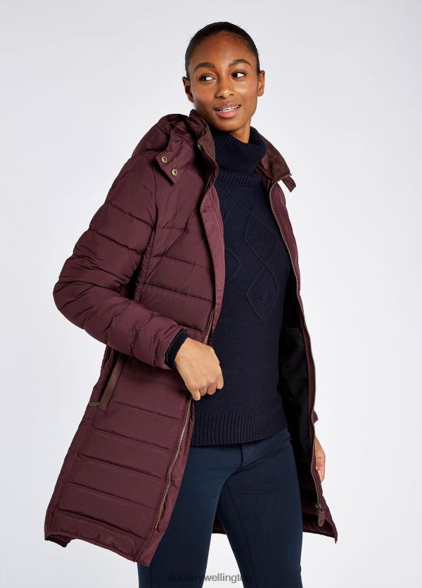 Clothing Ballybrophy Quilted Jacket Currant Dubarry Women 8P68RB257