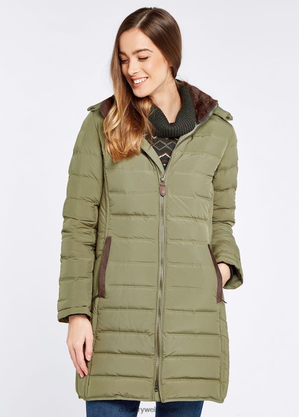 Clothing Ballybrophy Quilted Jacket Dusky Green Dubarry Women 8P68RB498