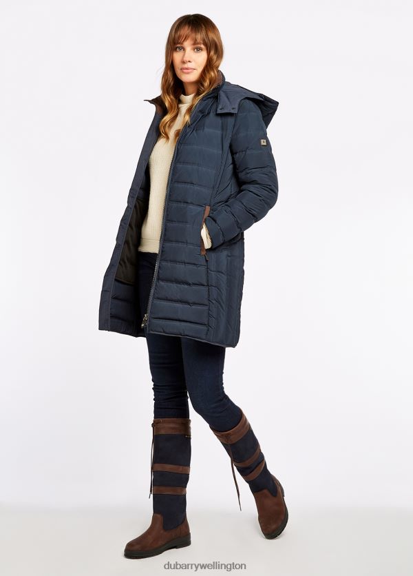 Clothing Ballybrophy Quilted Jacket Navy Dubarry Women 8P68RB241