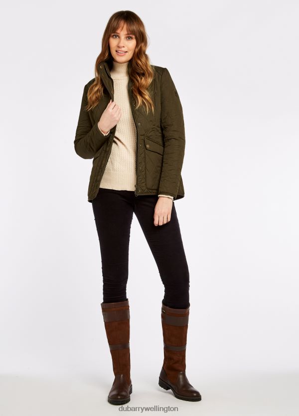 Clothing Bettystown Quilted Coat Olive Dubarry Women 8P68RB543