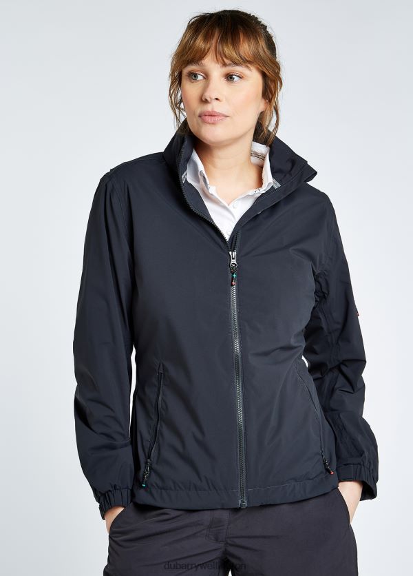 Clothing Livorno Fleece-lined Crew Jacket Graphite Dubarry Women 8P68RB210