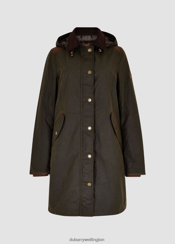 Clothing Ormond Wax Coat Olive Dubarry Women 8P68RB653