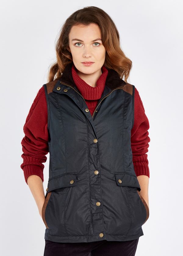 Clothing Pembroke Wax Gilet Midnight Dubarry Women 8P68RB516