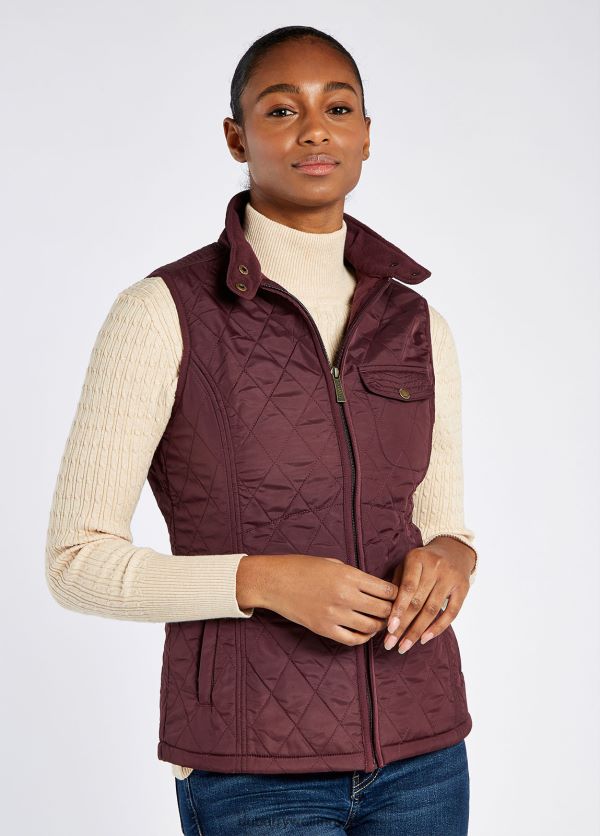 Clothing Rathdown Quilted Gilet Currant Dubarry Women 8P68RB526