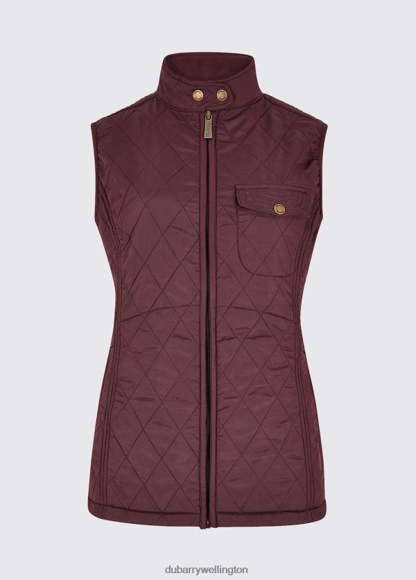 Clothing Rathdown Quilted Gilet Currant Dubarry Women 8P68RB526