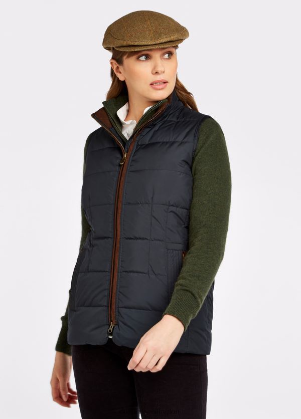 Clothing Spiddal Quilted Gilet Navy Multi Dubarry Women 8P68RB222