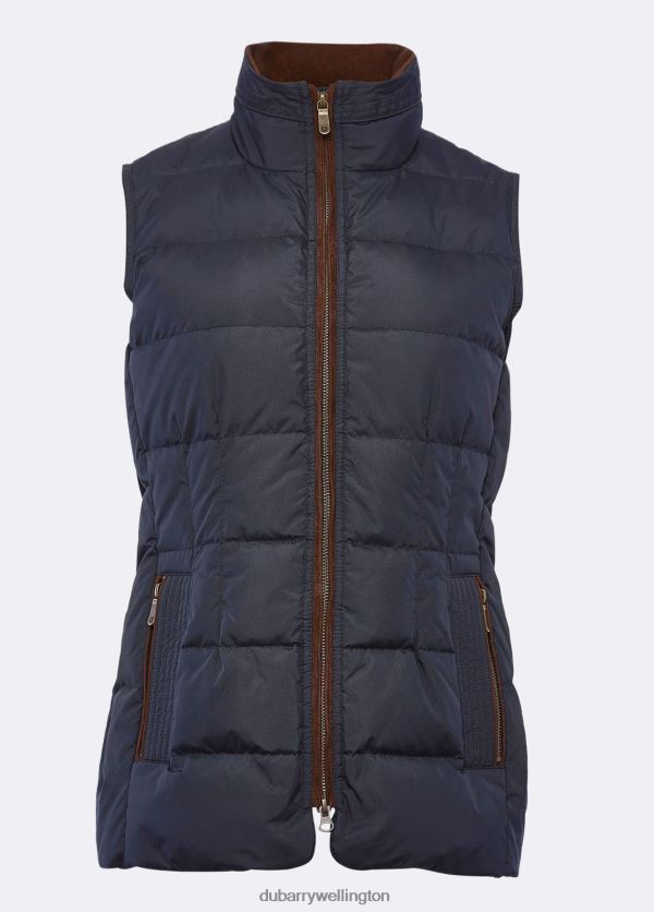 Clothing Spiddal Quilted Gilet Navy Multi Dubarry Women 8P68RB222