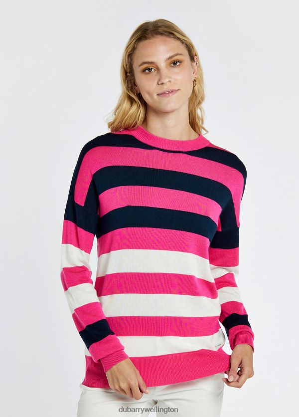 Clothing Aranmore Crew Neck sweater Cerise Dubarry Women 8P68RB146