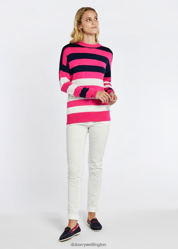 Clothing Aranmore Crew Neck sweater Cerise Dubarry Women 8P68RB146