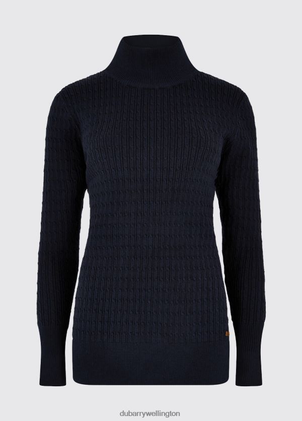 Clothing Hacketstown Funnel Neck Sweater Navy Dubarry Women 8P68RB585
