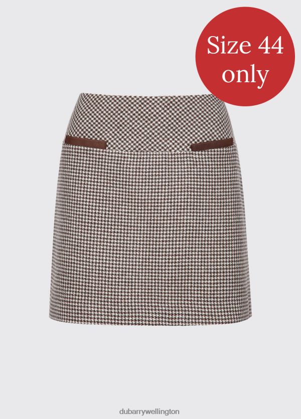 Clothing Clover Tweed Mini Skirt Cafe Dubarry Women 8P68RB642