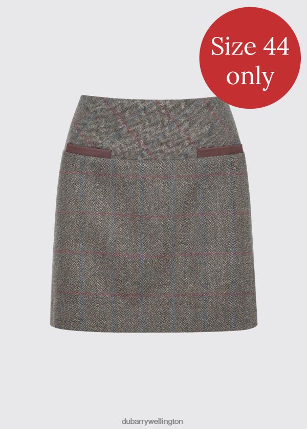 Clothing Clover Tweed Mini Skirt Moss Dubarry Women 8P68RB580