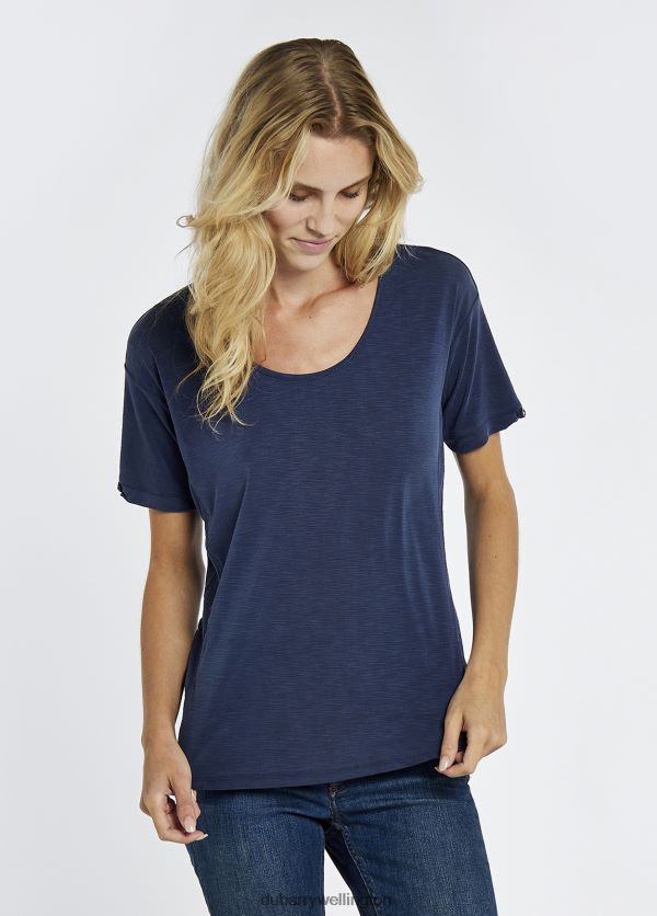 Clothing Cloyne Short Sleeved Top Navy Dubarry Women 8P68RB155