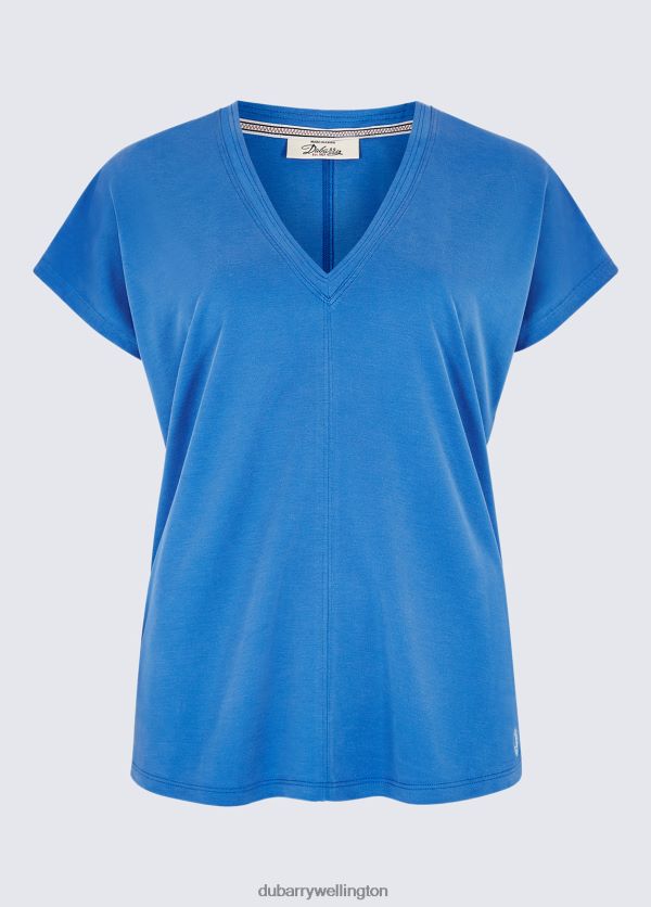 Clothing Laragh V-Neck Top Kingfisher Dubarry Women 8P68RB815
