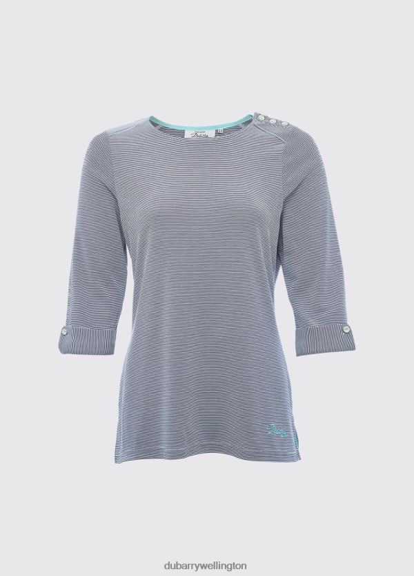 Clothing Portmagee Stripe Top Navy Dubarry Women 8P68RB833