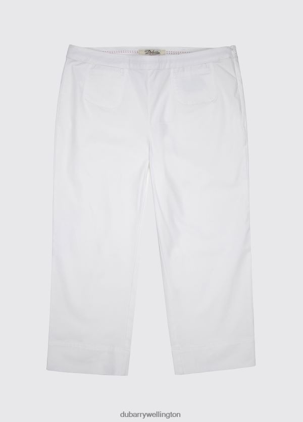 Clothing Bluebell Cropped Trousers White Dubarry Women 8P68RB824
