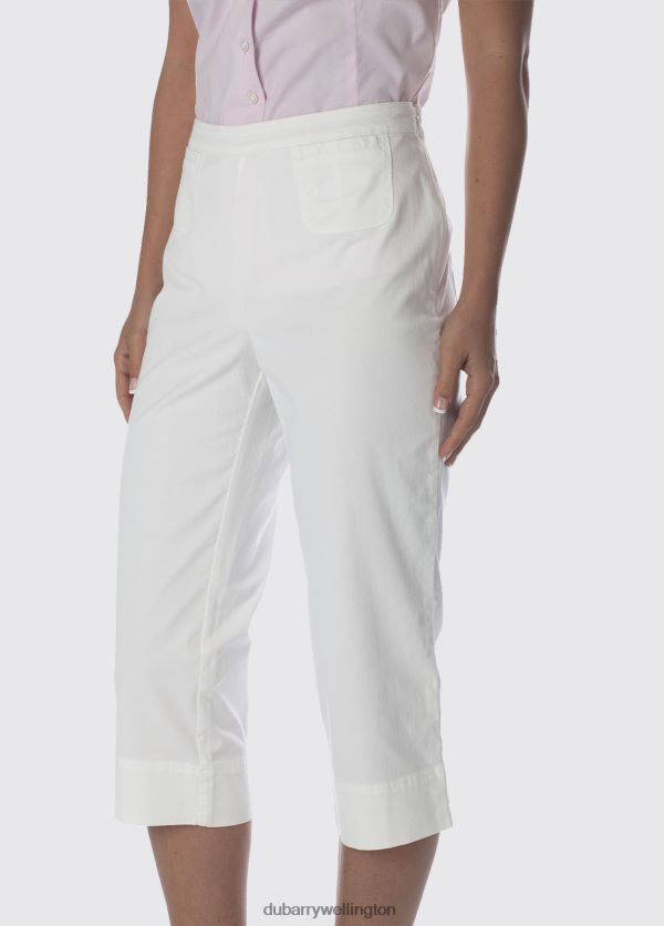 Clothing Bluebell Cropped Trousers White Dubarry Women 8P68RB824