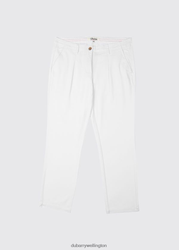 Clothing Reed Capri Trousers White Dubarry Women 8P68RB598