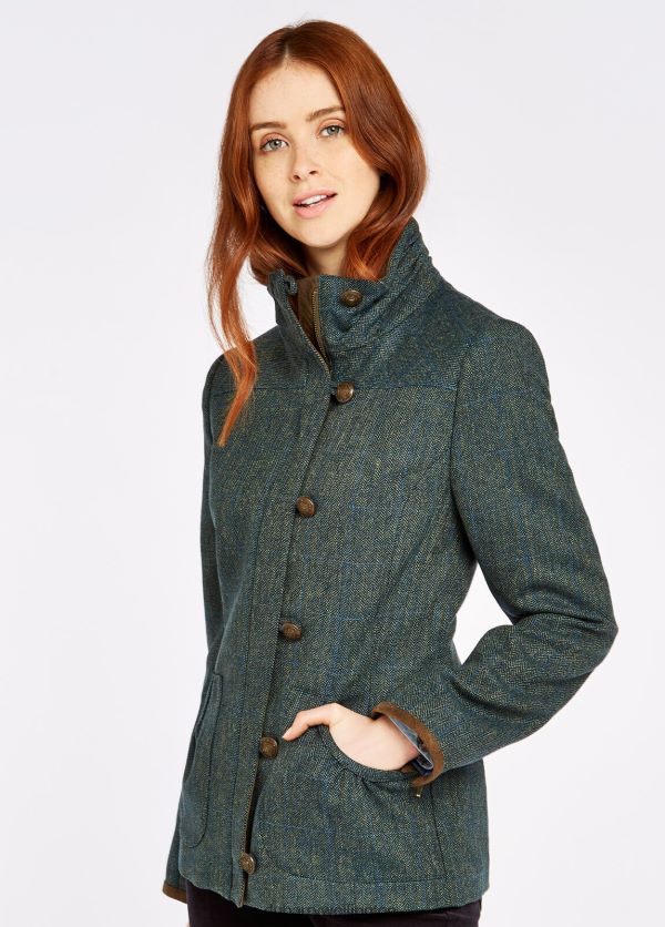 Clothing Bracken Tweed Jacket Mist Dubarry Women 8P68RB229