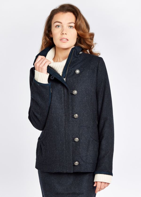 Clothing Bracken Tweed Jacket Navy Dubarry Women 8P68RB217