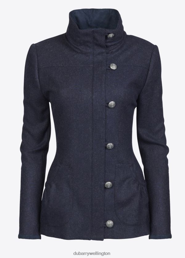 Clothing Bracken Tweed Jacket Navy Dubarry Women 8P68RB217