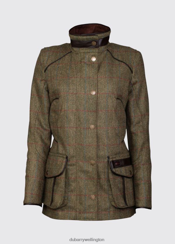 Clothing Marlfield Tweed Jacket Moss Dubarry Women 8P68RB683
