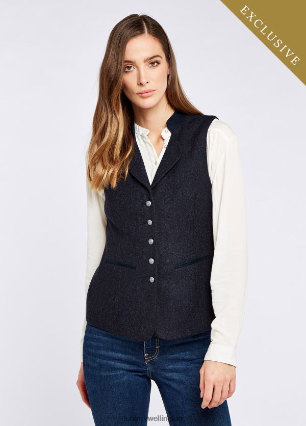 Clothing Spindle Tweed Waistcoat Navy Dubarry Women 8P68RB690