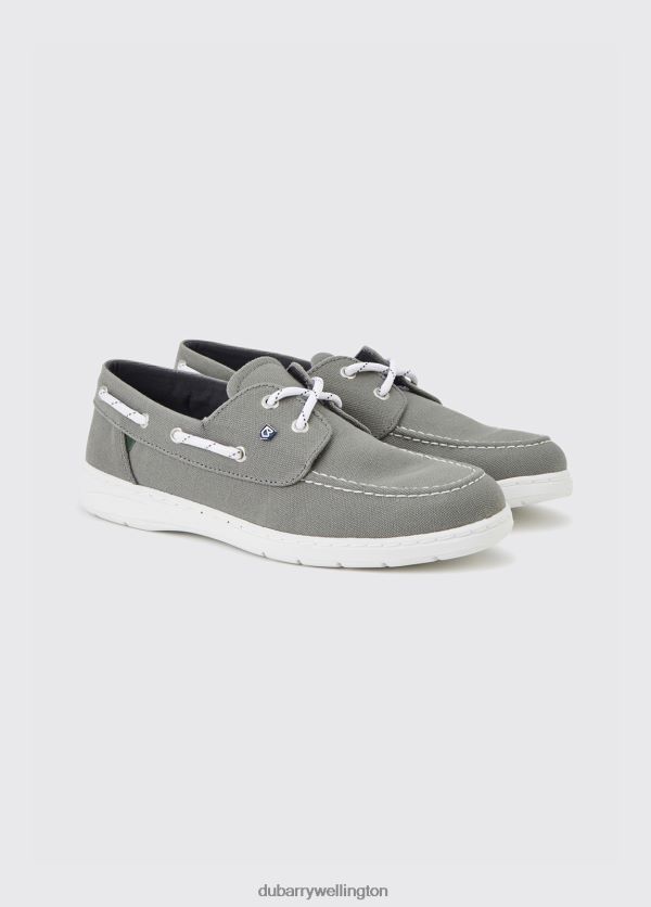 Footwear Biarritz Canvas Deck Shoe Khaki Dubarry Women 8P68RB124